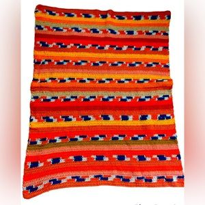 Vintage hand made crochet afghan/throw/blanket